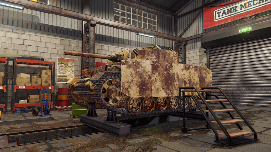 Captura de juego de Tank Mechanic Simulator & Car Mechanic Simulator 2021 - PS4 - imagen 1