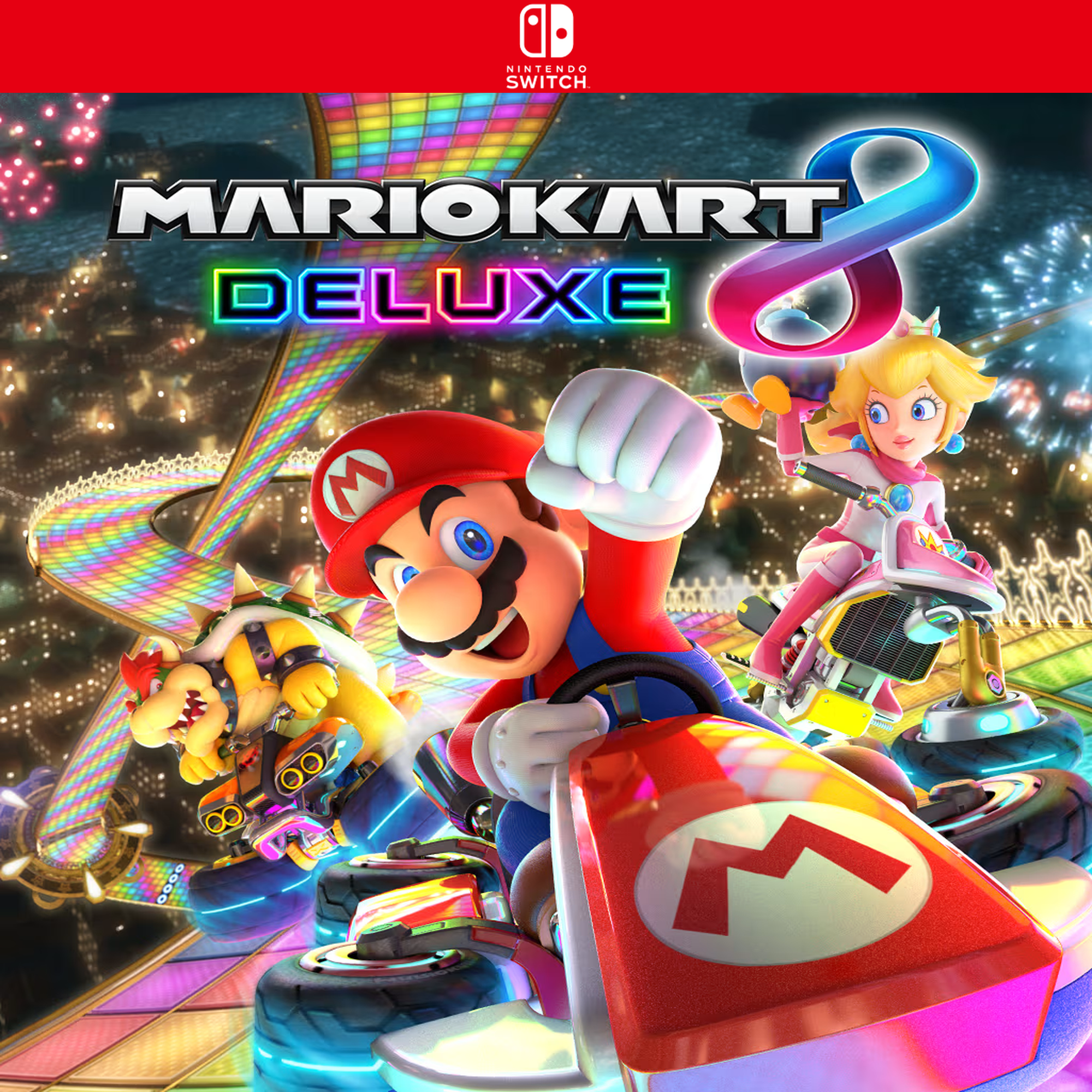 Carátula de Mario Kart 8 Deluxe - Nintendo Switch