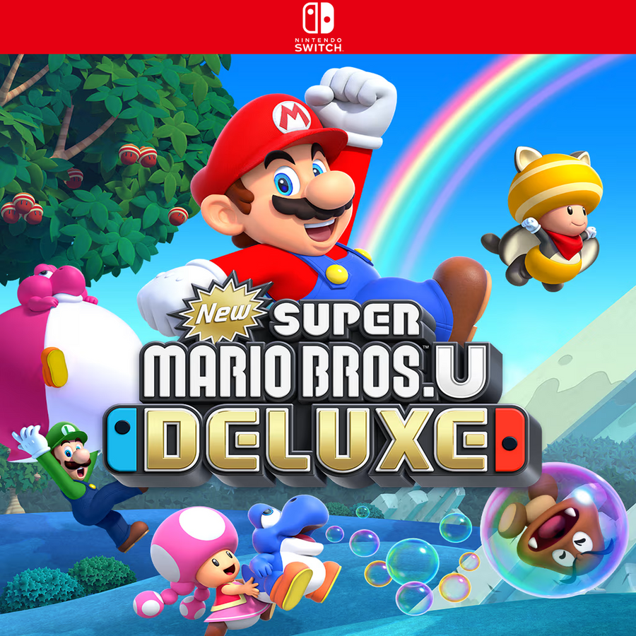 Carátula de New Super Mario Bros. U Deluxe - Nintendo Switch