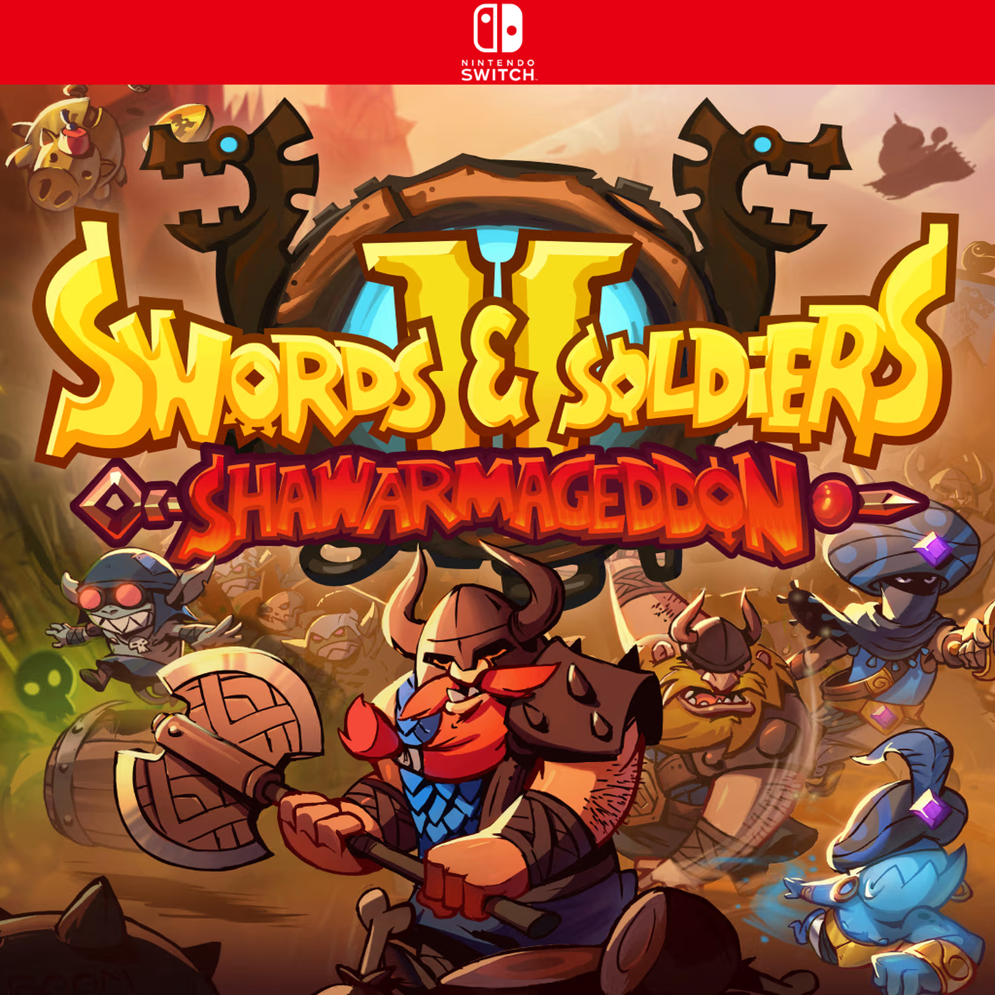 Carátula de Swords and Soldiers 2 Shawarmageddon - Nintendo Switch