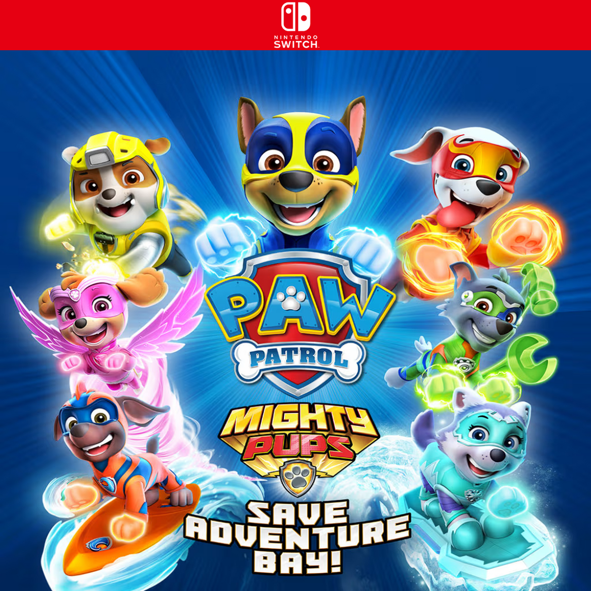 Carátula de PAW Patrol Mighty Pups Save Adventure Bay - Nintendo Switch
