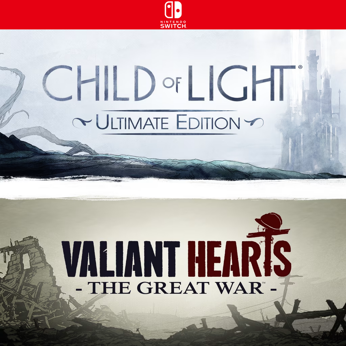 Carátula de Child of Light Ultimate Edition + Valiant Hearts: The Great War - Nintendo Switch
