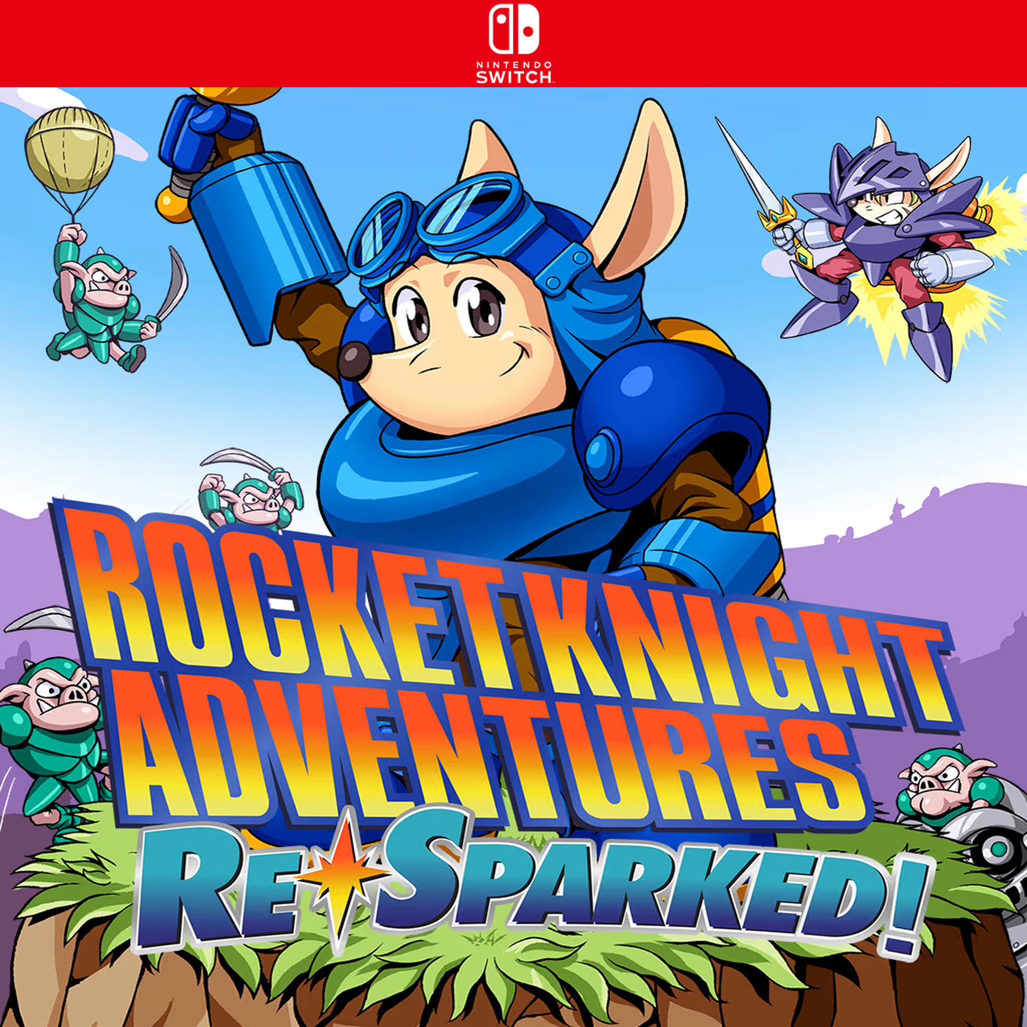 Carátula de Rocket Knight Adventures: Re-Sparked - Nintendo Switch