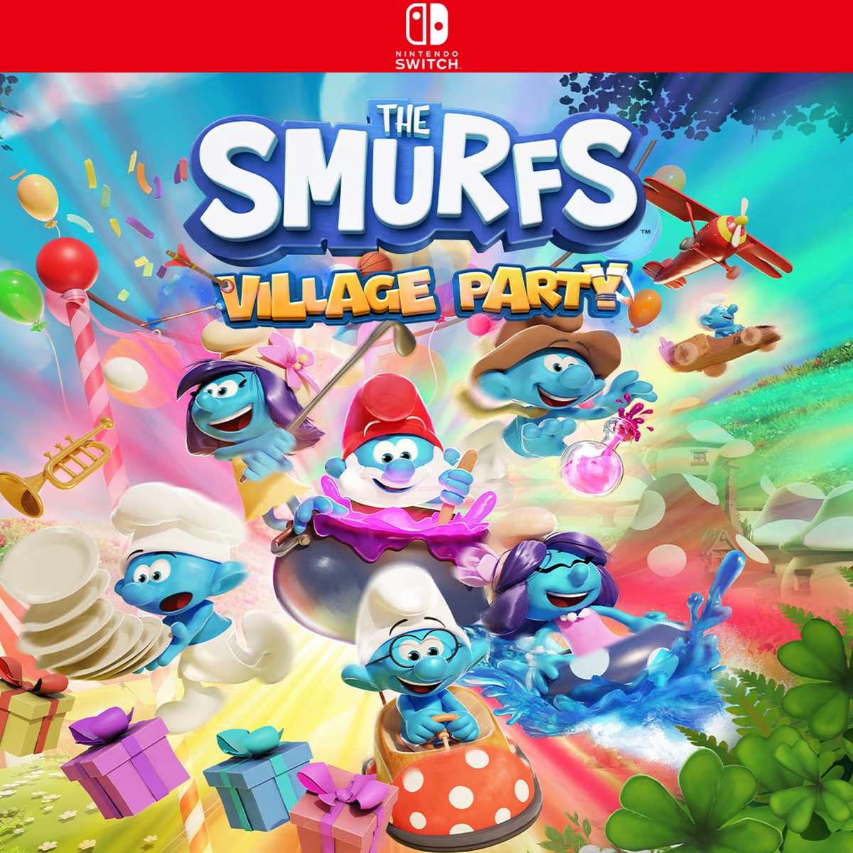 Carátula de The Smurfs - Village Party - Nintendo Switch