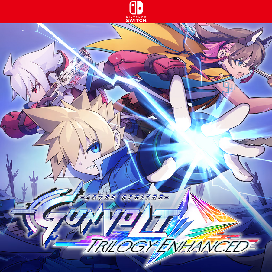 Carátula de Azure Striker Gunvolt Trilogy Enhanced - Nintendo Switch