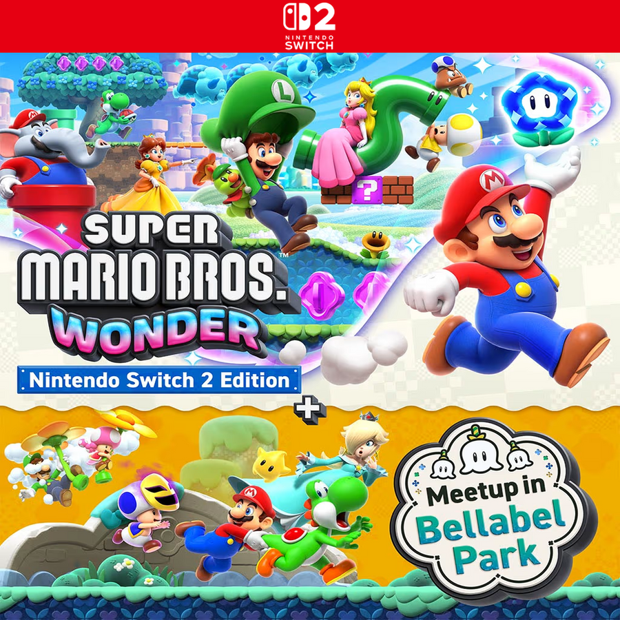 Carátula de Super Mario Bros. Wonder – Nintendo Switch 2 Edition + Meetup in Bellabel Park - Nintendo Switch 2