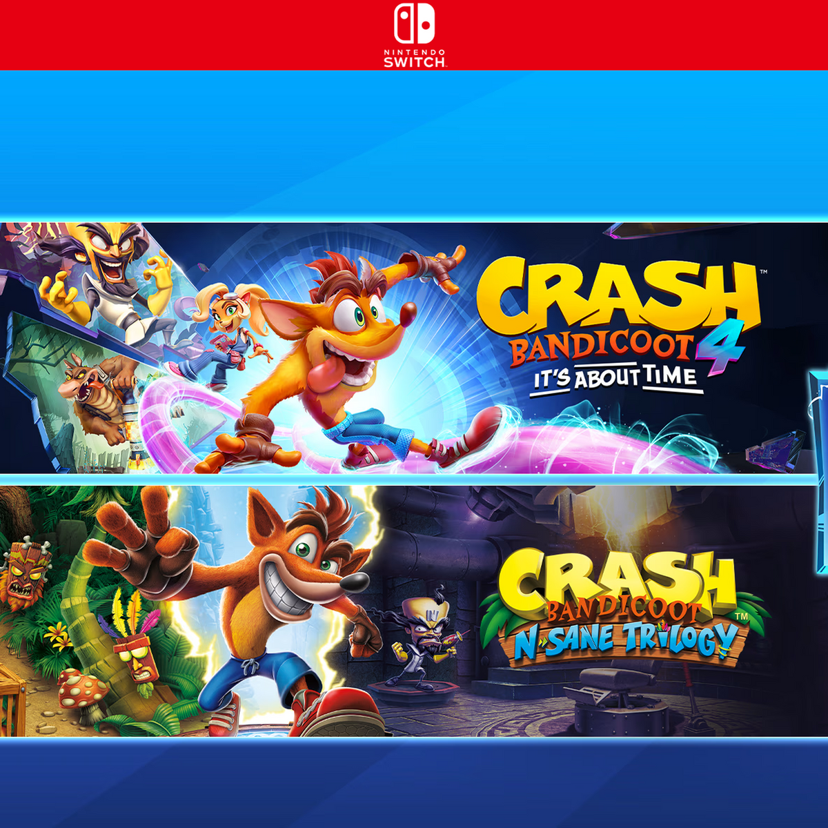 Carátula de Crash Bandicoot - Quadrilogy Bundle - Nintendo Switch