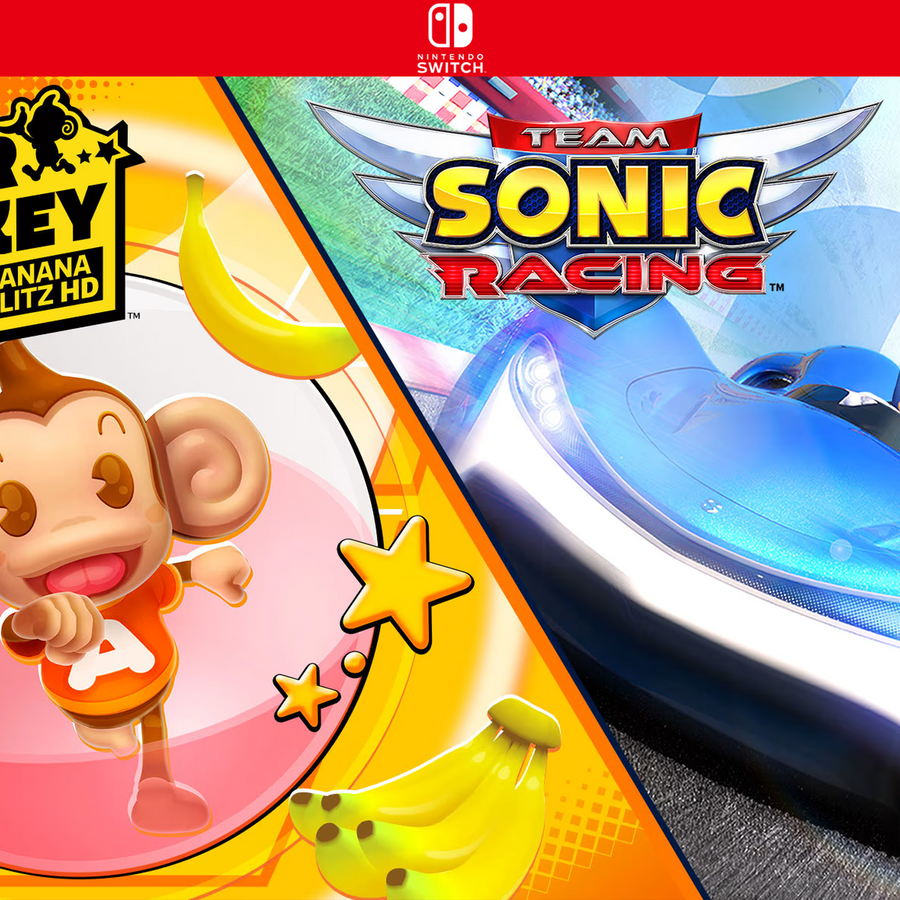 Carátula de Team Sonic Racing + Super Monkey Ball: Banana Blitz HD Bundle - Nintendo Switch