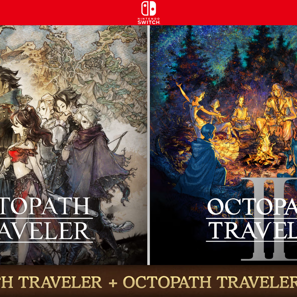 Carátula de OCTOPATH TRAVELER + OCTOPATH TRAVELER II Bundle - Nintendo Switch