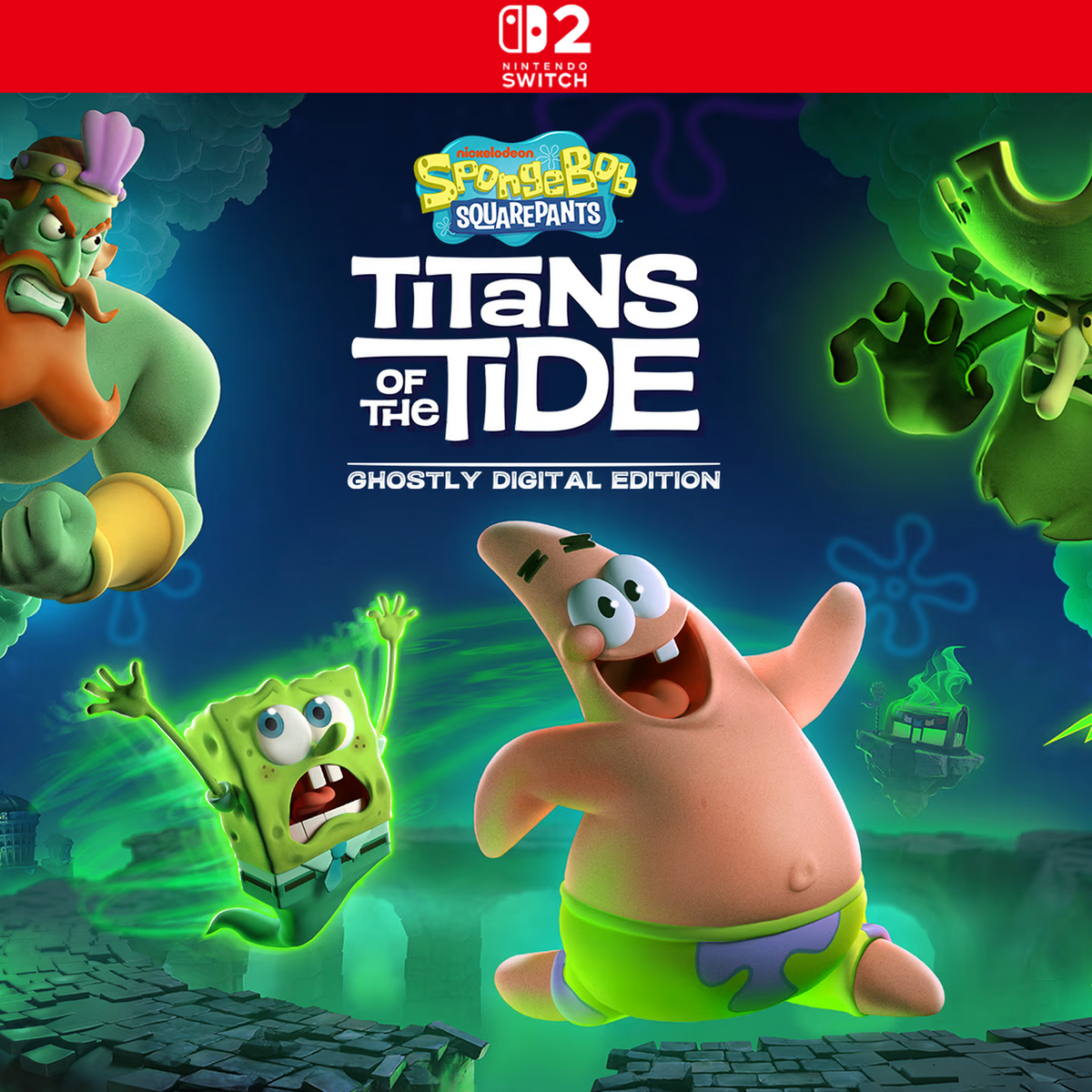 Carátula de SpongeBob SquarePants: Titans of the Tide - Ghostly Digital Edition - Nintendo Switch 2
