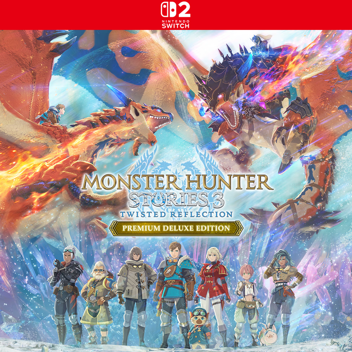Carátula de Monster Hunter Stories 3: Twisted Reflection Premium Deluxe Edition - Nintendo Switch 2