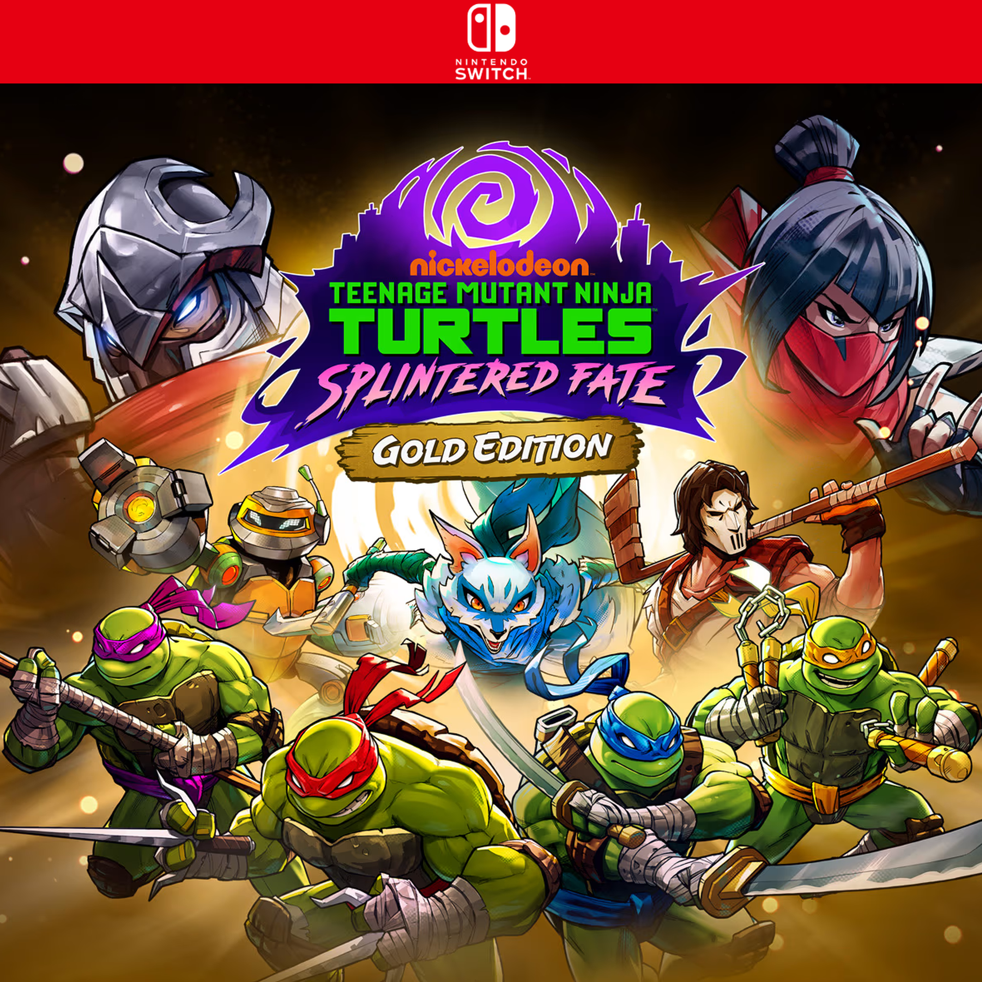 Carátula de TMNT: Splintered Fate - Gold Edition - Nintendo Switch
