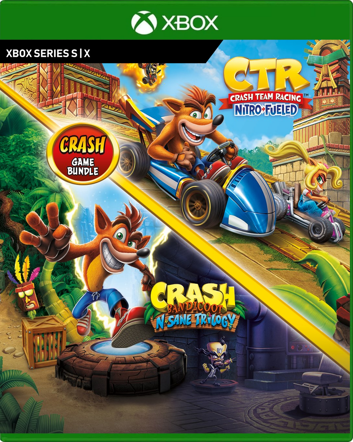 Carátula de Crash Bandicoot Bundle - N. Sane Trilogy + CTR Nitro-Fueled - Xbox Series X|S