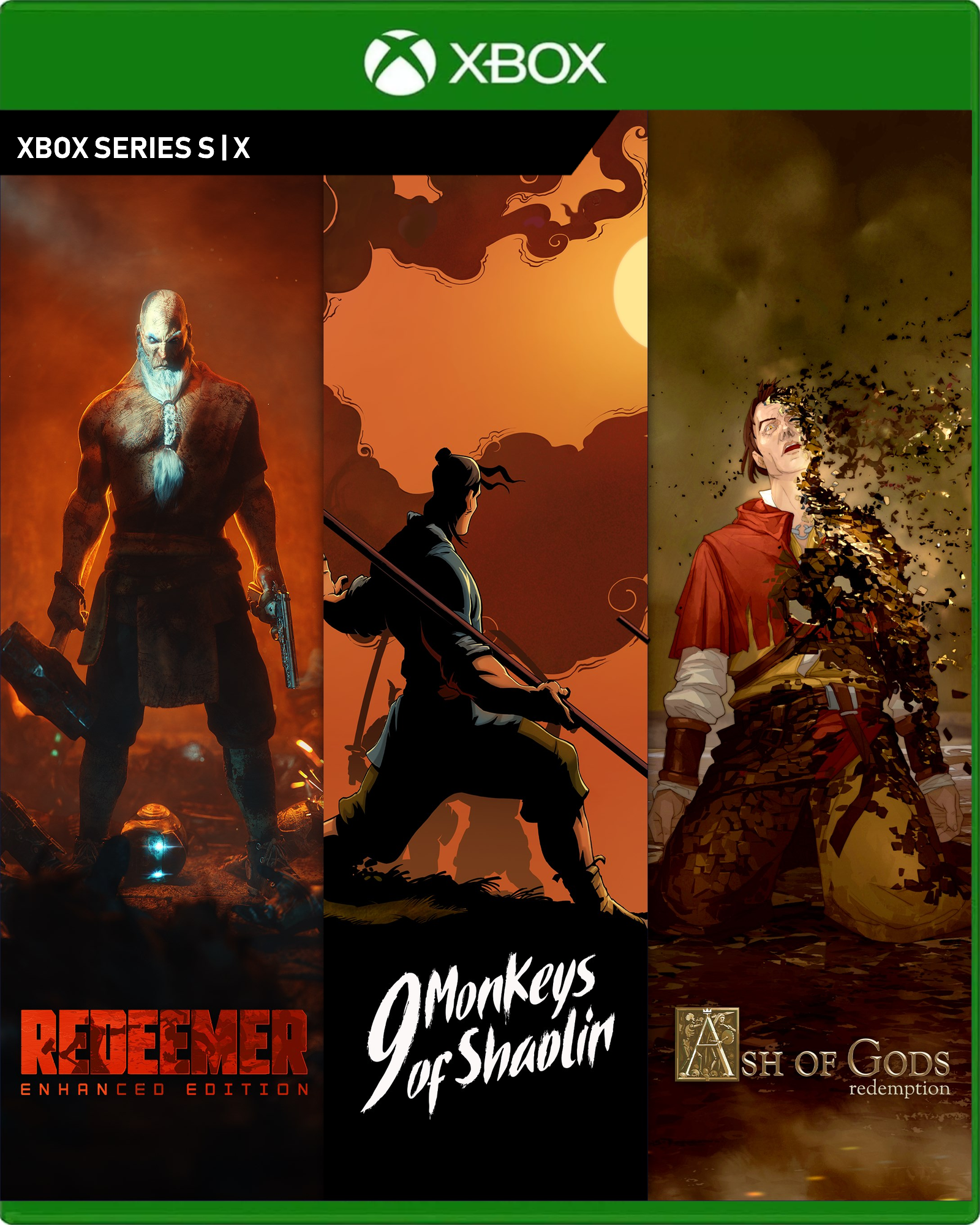Carátula de 9 Monkeys of Shaolin + Ash of Gods + Redeemer: Bundle - Xbox Series X|S