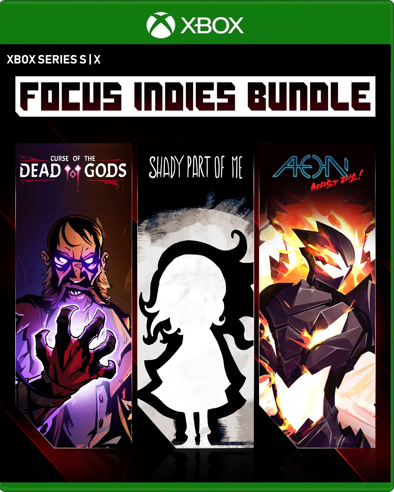Carátula de FOCUS INDIES BUNDLE - Curse of the Dead Gods + Shady Part of Me + Aeon Must Die! - Xbox Series X|S