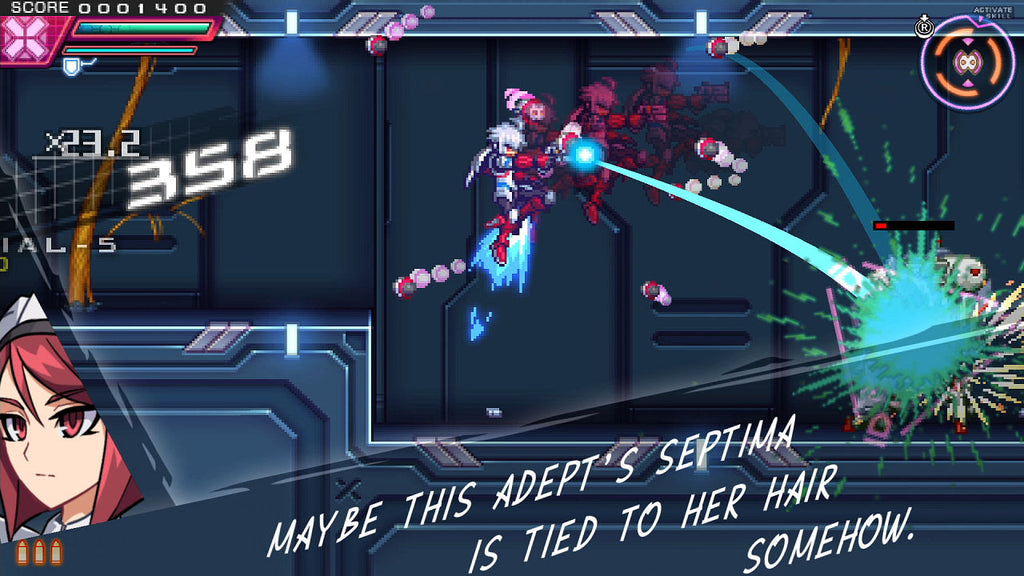 Captura de juego de Azure Striker Gunvolt Trilogy Enhanced - Nintendo Switch - imagen 2