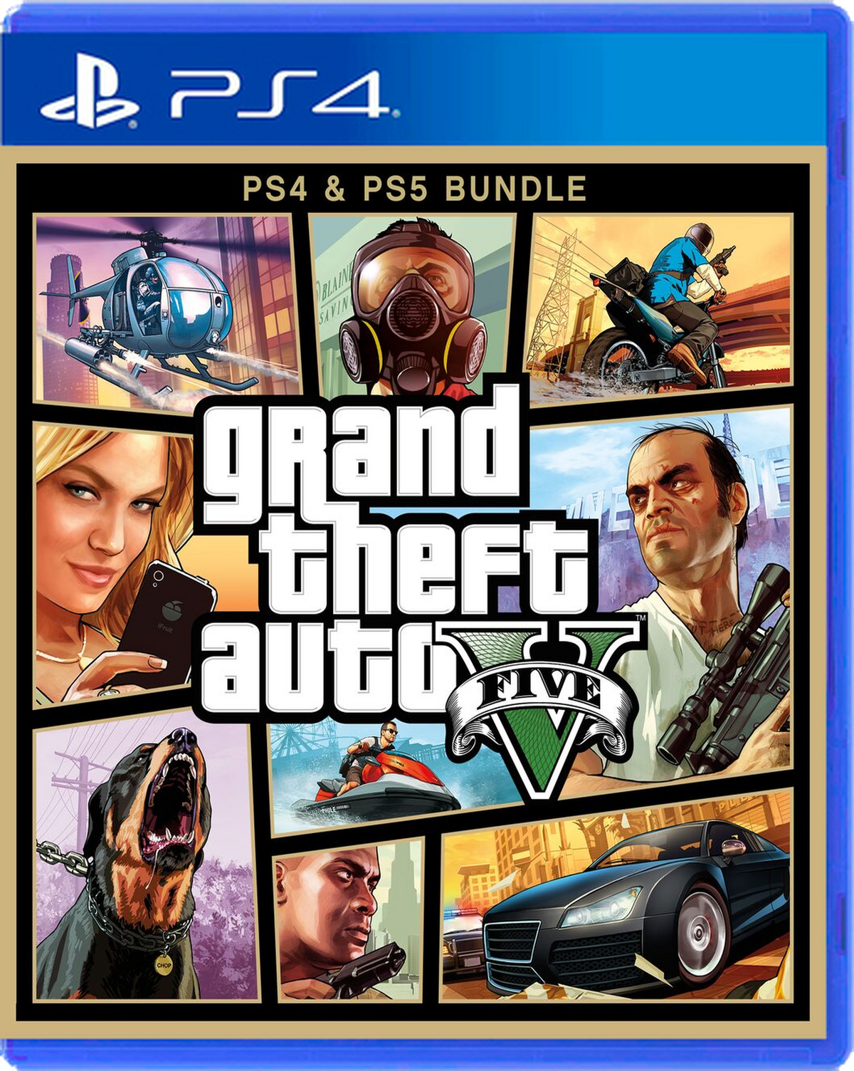 Carátula de Grand Theft Auto V - PS4