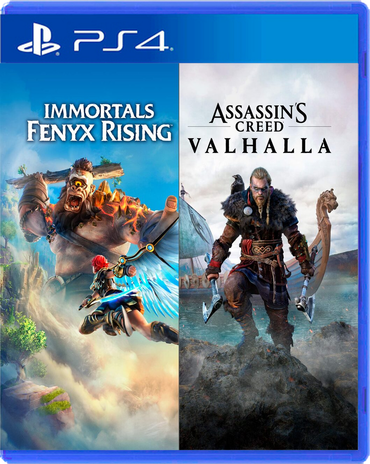 Carátula de Assassins Creed Valhalla + Immortals Fenyx Rising Bundle - PS4