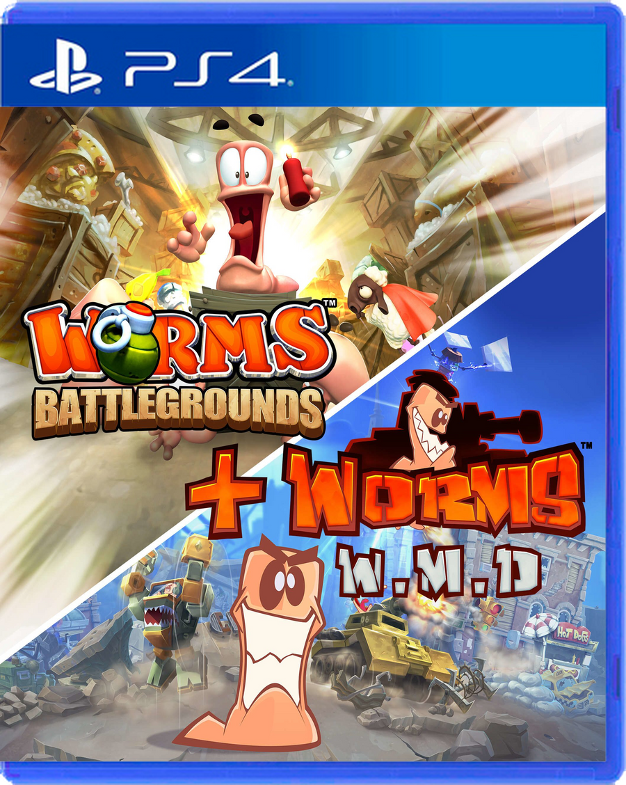Carátula de Worms Battlegrounds + Worms W. M. D - PS4